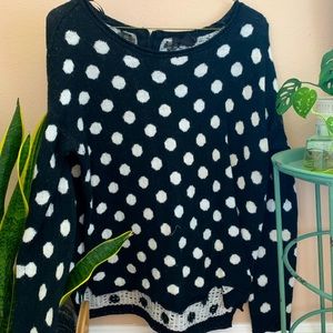 Polka Dot Oversized Sweater